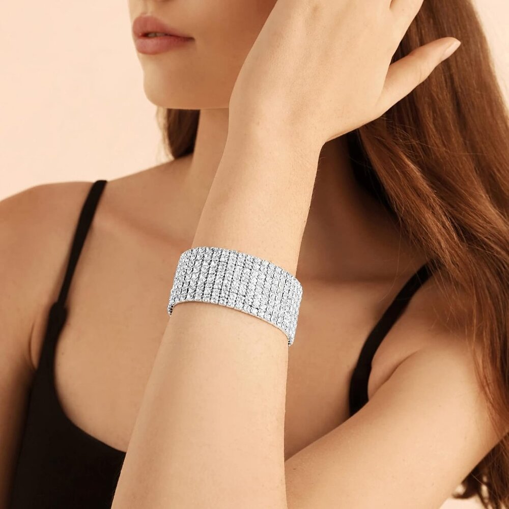 Sparkle Multicolor Rhinestone Stackable Stretch B… - image 4